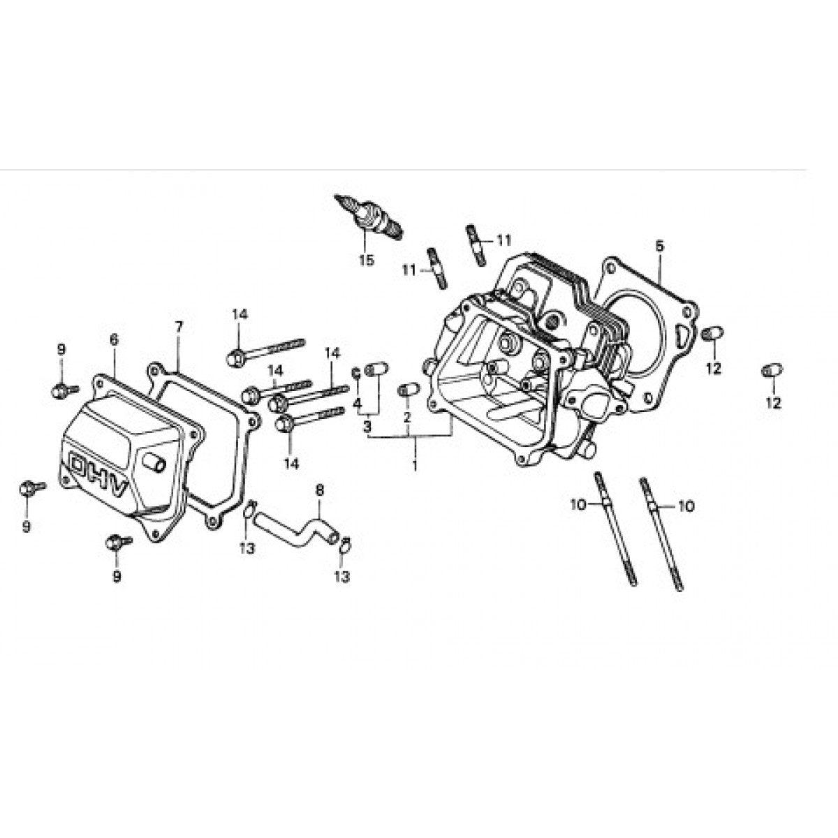 Cylinder Head Assembly Parts for CA4HM Trowels by Multiquip Whiteman