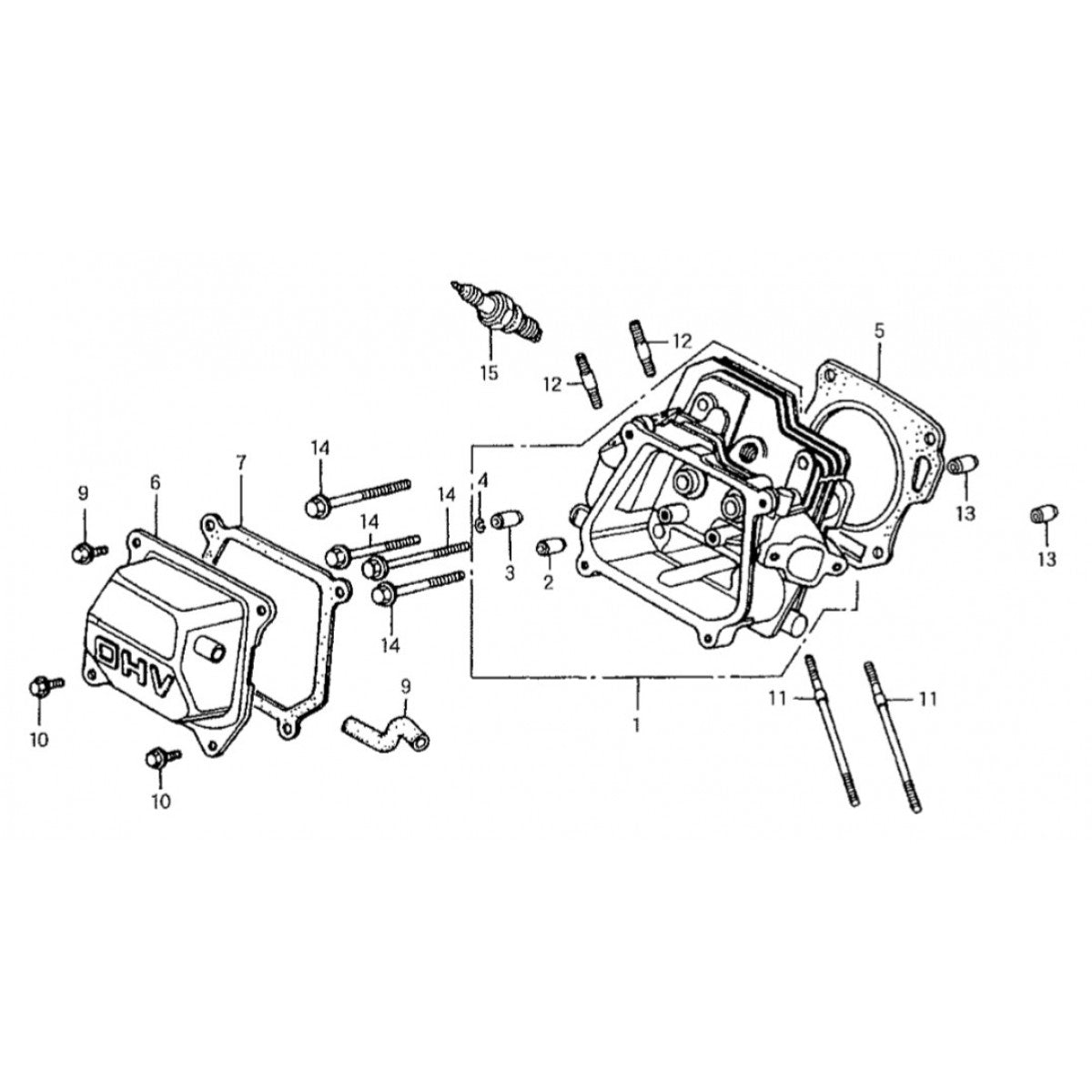 GA25HR HONDA GX160RT2EMAN ENGINE — Cylinder Head Assy. Parts By Multiquip