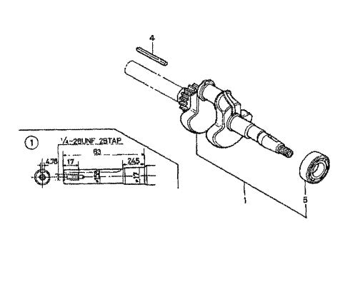 C42H Crankshaft Assembly. Parts by Multiquip Whiteman