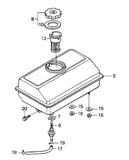 C42H Fuel Tank Assembly Parts for Honda G100K2QA2 Engine