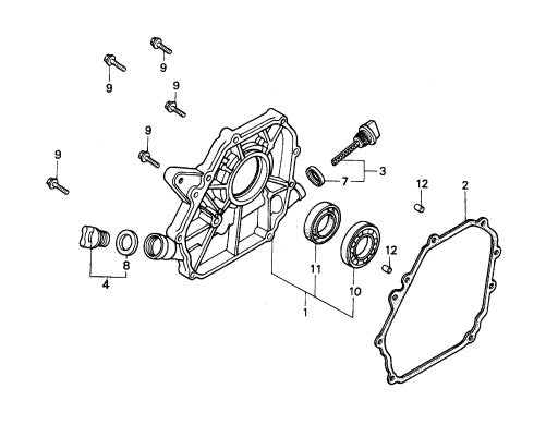 Crankcase Cover Assembly Parts for CA4HM Trowels by Multiquip Whiteman
