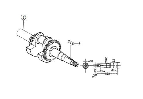 Crankshaft Assembly Parts for CA4HM by Multiquip Whiteman