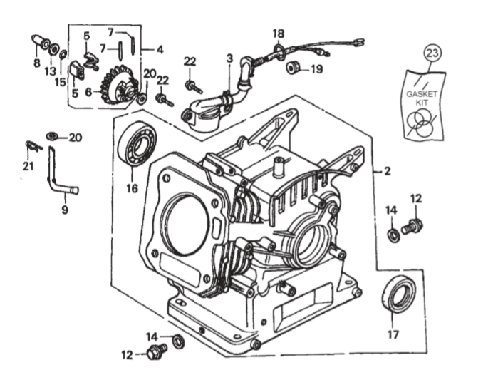 GA25H HONDA GX160K1EMA2 ENGINE — Cylinder Barrel Assy. Parts By Multiquip