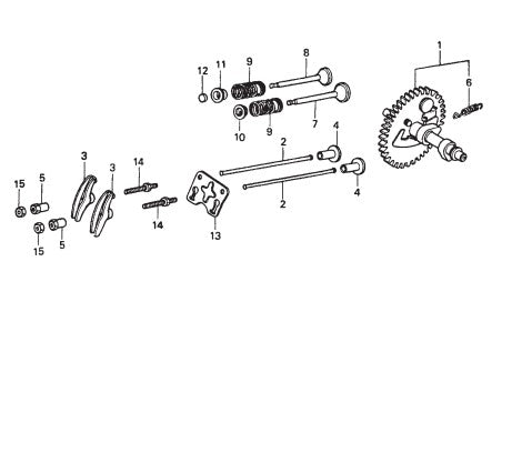 Camshaft Assembly Parts for J series Trowels by Multiquip Whiteman