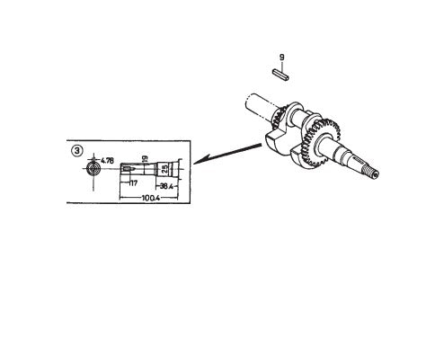 Crankshaft Assembly Parts for Epoxy Series Trowels by Multiquip Whiteman