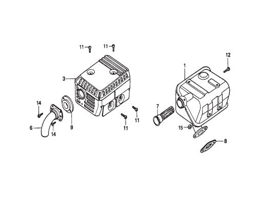 Muffer Assembly Parts for J Series Trowels by Multiquip Whiteman