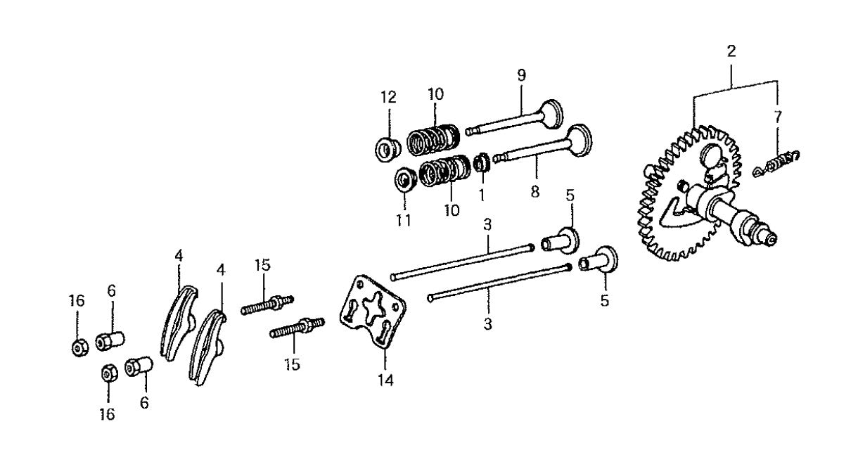 GA25HR HONDA GX160RT2EMAN ENGINE — Camshaft Assy. Parts By Multiquip