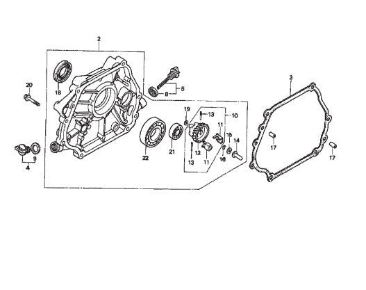 BA-Series Crankcase Cover Assembly. Parts by Multiquip Whiteman