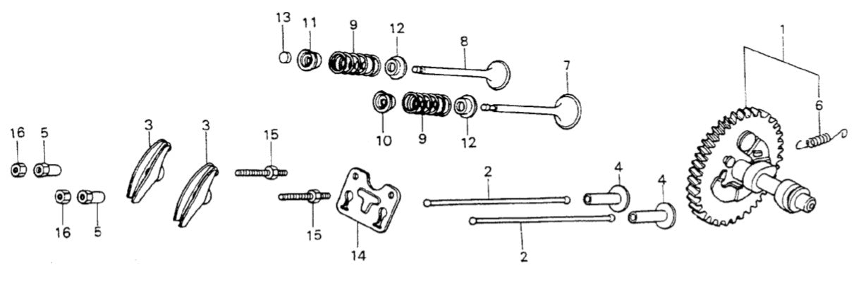 GA6HZ HONDA GX340K1EDN2 ENGINE Camshaft or Valves Parts By Multiquip