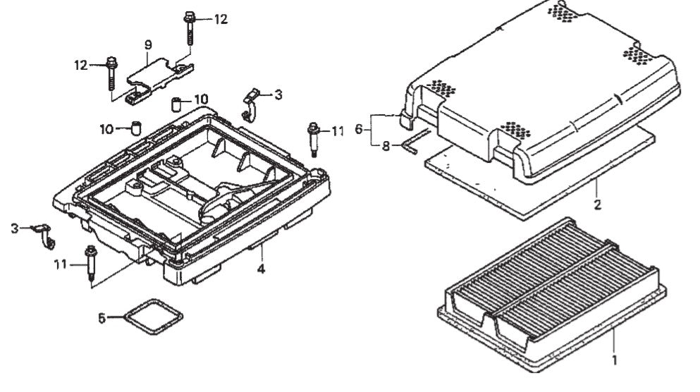 AR13HA- HONDA GX610K1QZB2 ENGINE — Air Cleaner Assy. Parts By Multiquip