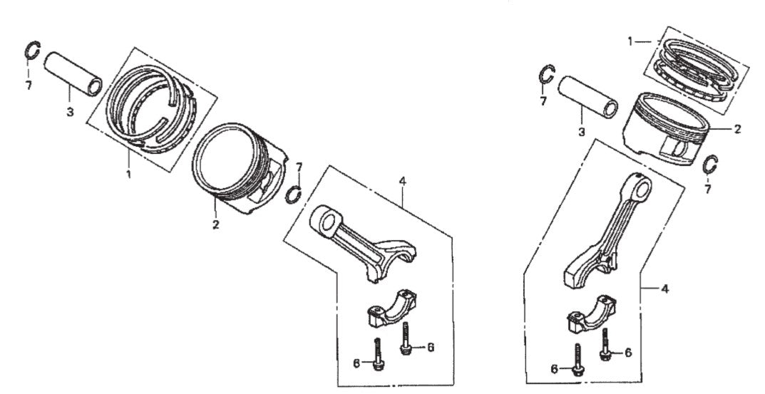 AR13HA- HONDA GX610K1QZB2 ENGINE — Piston Assy. Parts By Multiquip