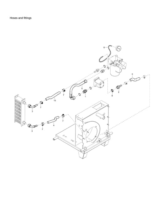 PAC P 9 EU Hydraulic Power Pack Hoses And Fittings Assembly Parts By Chicago Pneumatics