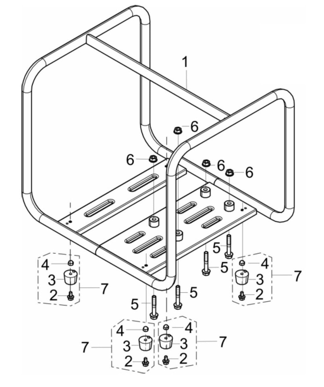BE HP-2070R Frame Assembly Parts by BE Power Equipment