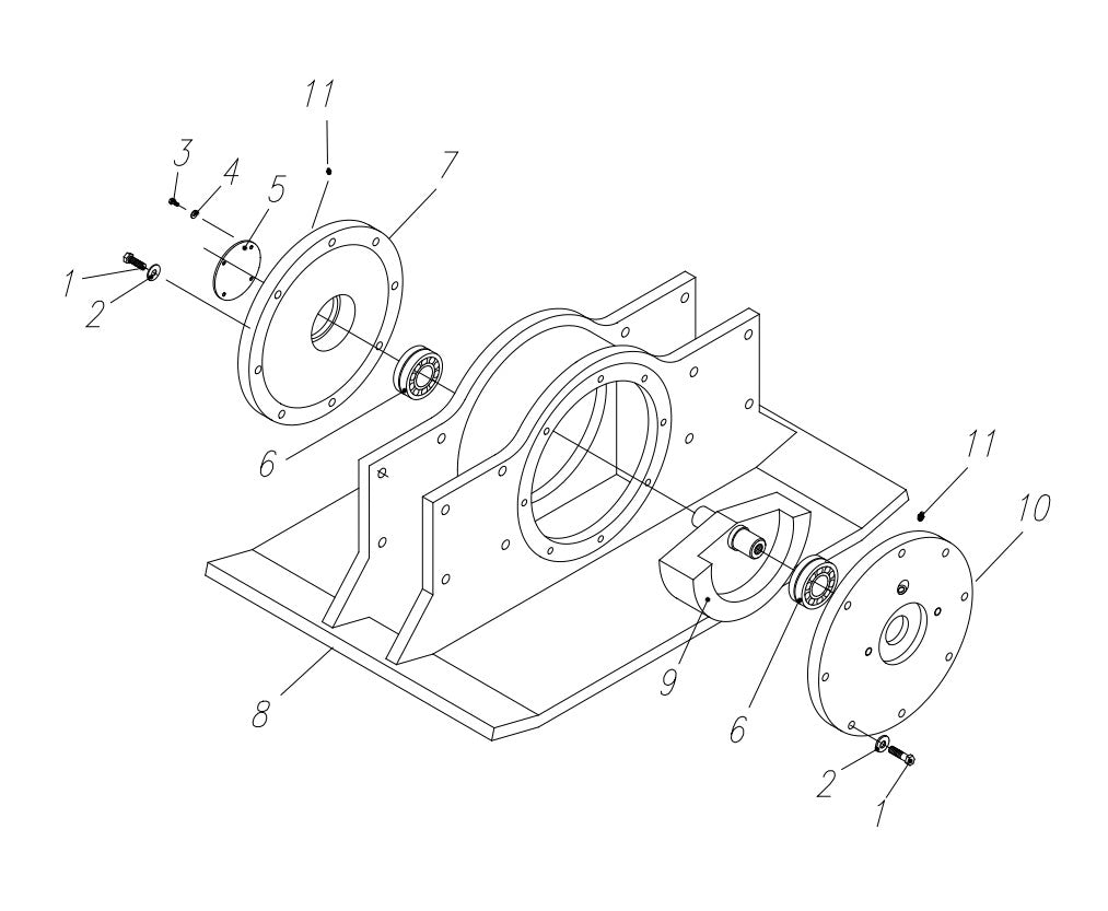 HP65 II-24 (S/N upto 651100 and Up) 18” HP65II-18 Base Plate Assembly