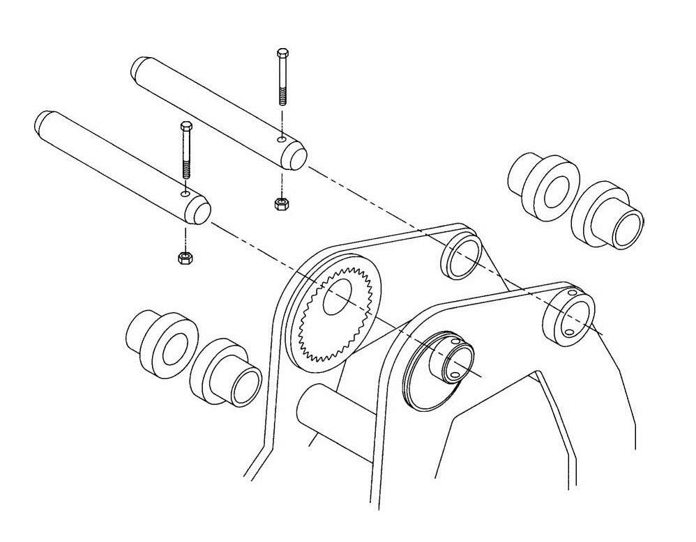 HP65 II-24 (S/N upto 651100 and Up) Mounting Pin Kit Assembly Parts