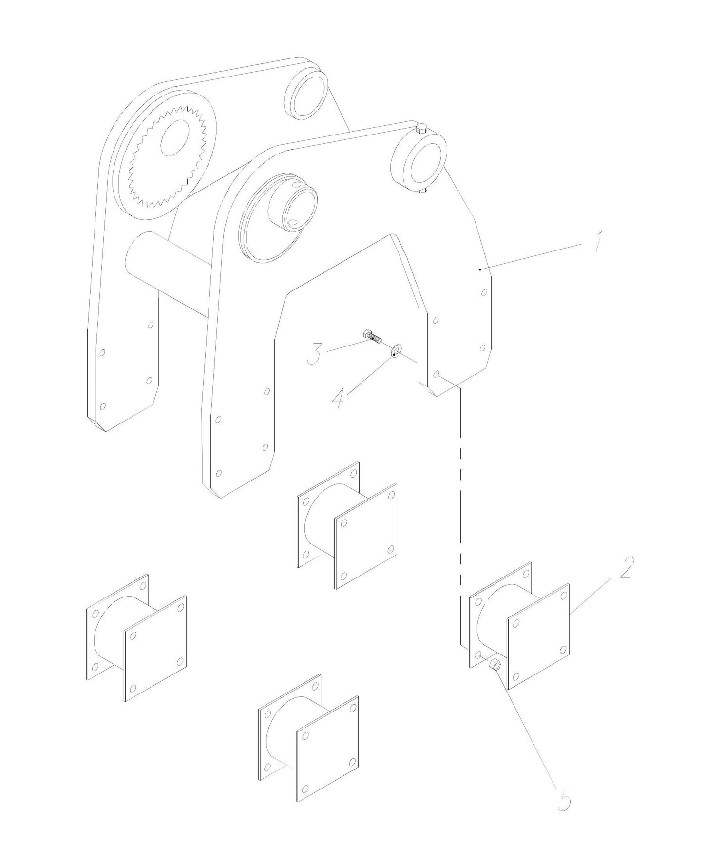 HP65 II-18 Switch Hitch Hanger Bracket Assembly Parts