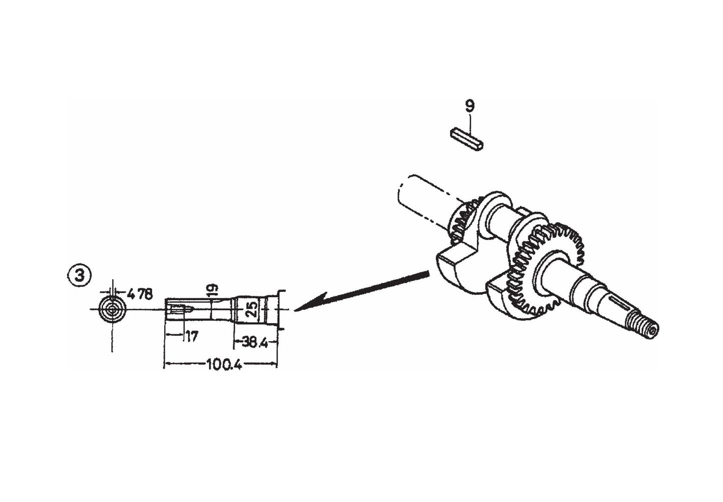 HPHA36C5H Crankshaft Assembly Parts by Multiquip Whiteman
