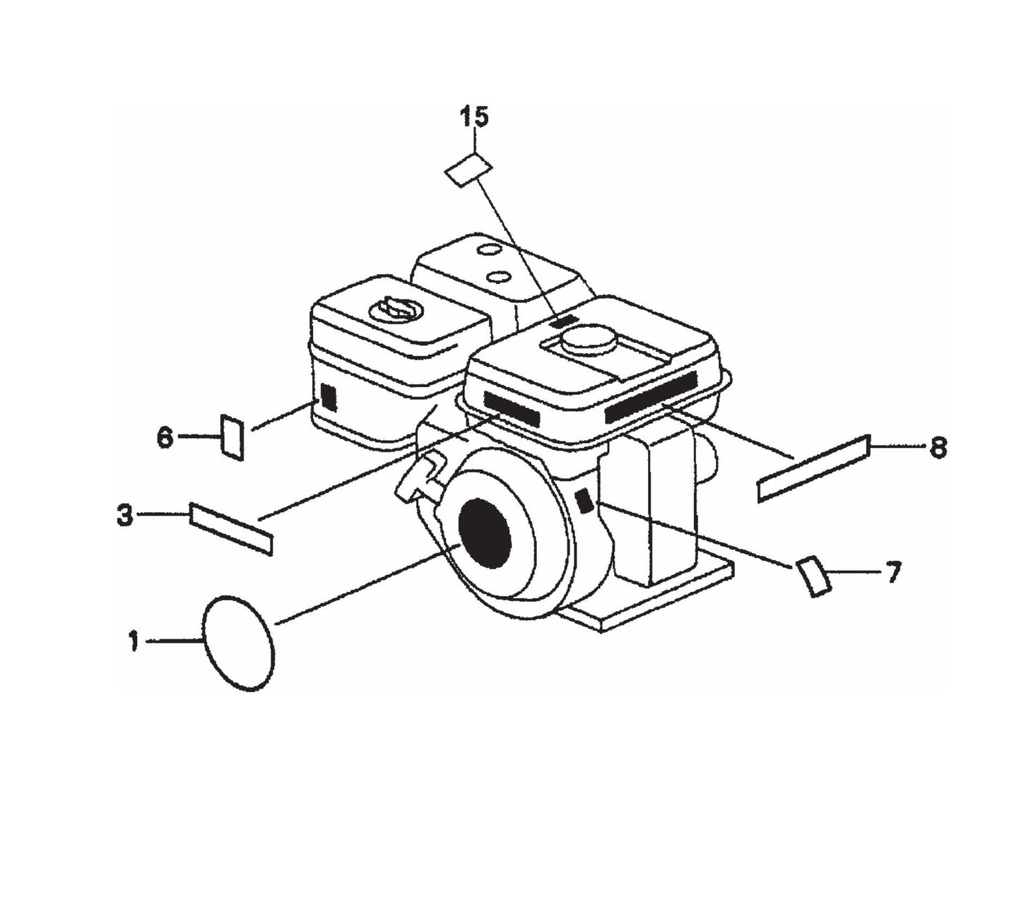 HPHA36C5H Engine Labels Assembly Parts