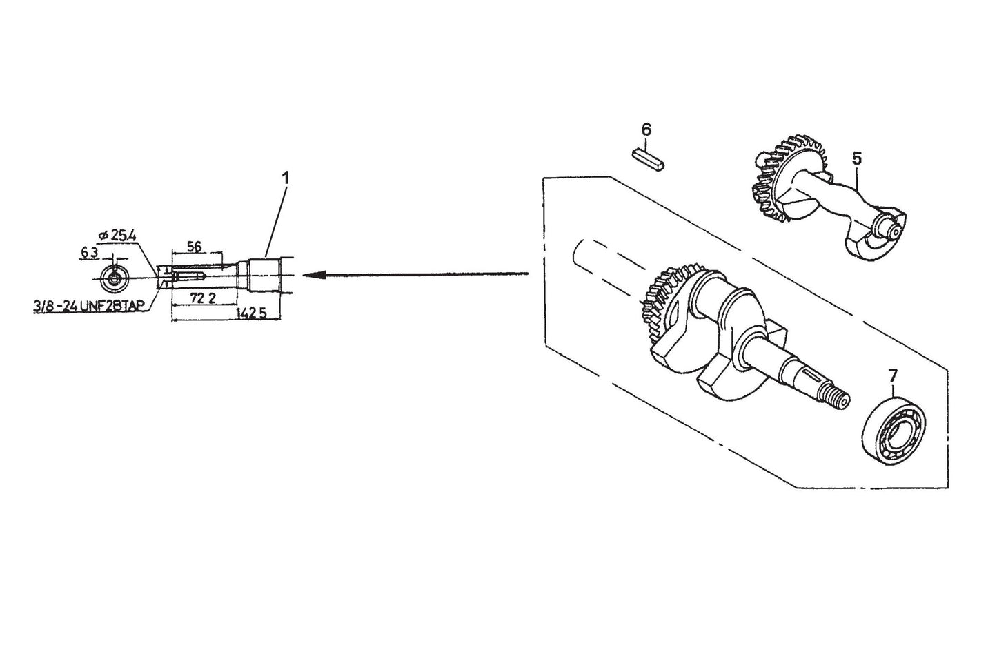 HPLA/HPHA-SERIES 46" Crankshaft Assembly Parts by Multiquip Whiteman