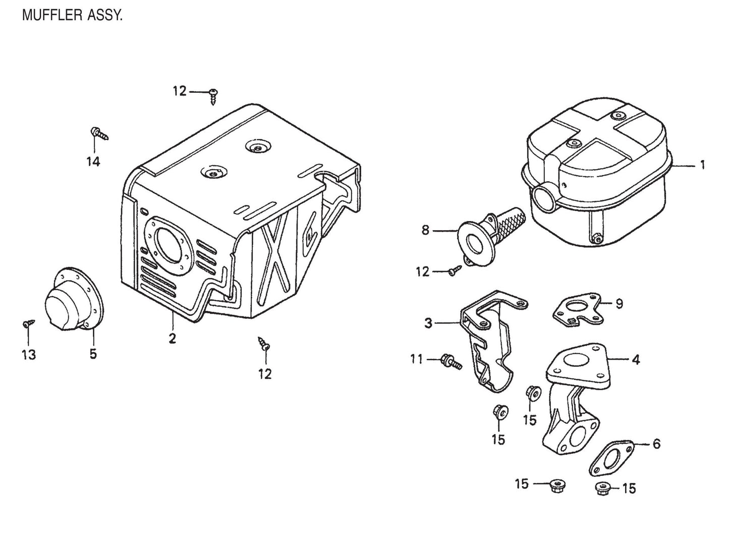 HPLA/HPHA-SERIES 46" Muffler Assembly Parts