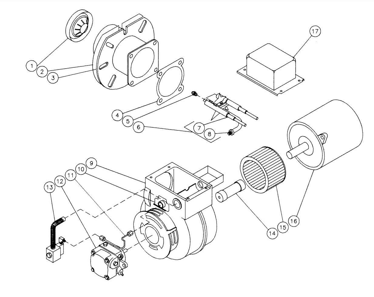 HS-2204-BMH1/CMH1, HS-2505-CMV1, HS-3005-CMK0/CMV1/CMV2/DMK0, HS-3006-DMK0, HS-3505-CMH1 Burner Assembly Parts by Mi-T-M