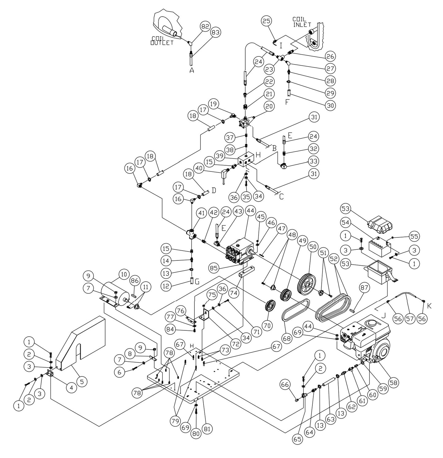 HS-2204-CMH1 Motor//Pump Assembly Parts by Mi-T-M
