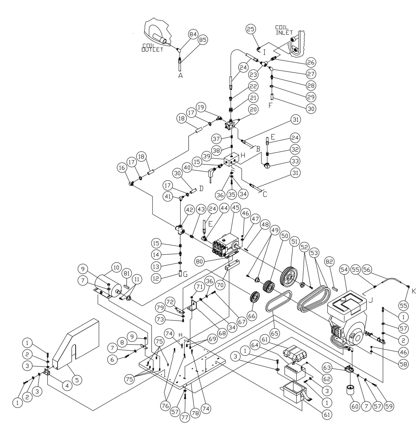 HS-2505-CMV1, HS-3005-CMV1 Motor//Pump Assembly Parts by Mi-T-M