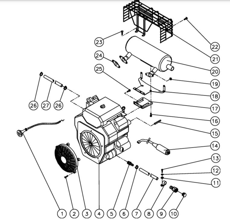 HDS-3005-0K6A (sn:0-99999999) Engine Assembly Parts by Mi-T-M