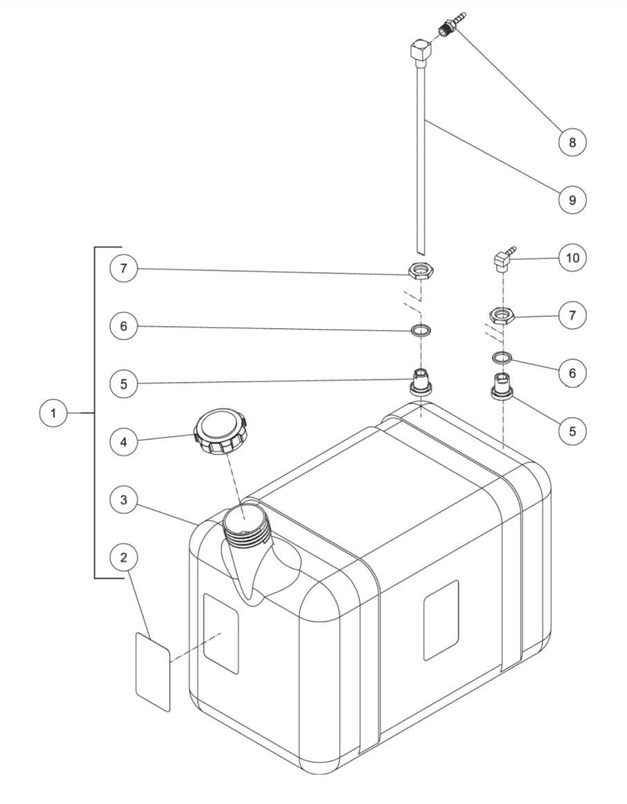 HS Gasoline-Diesel Models Burner Fuel Tank Assembly Parts by Mi-T-M