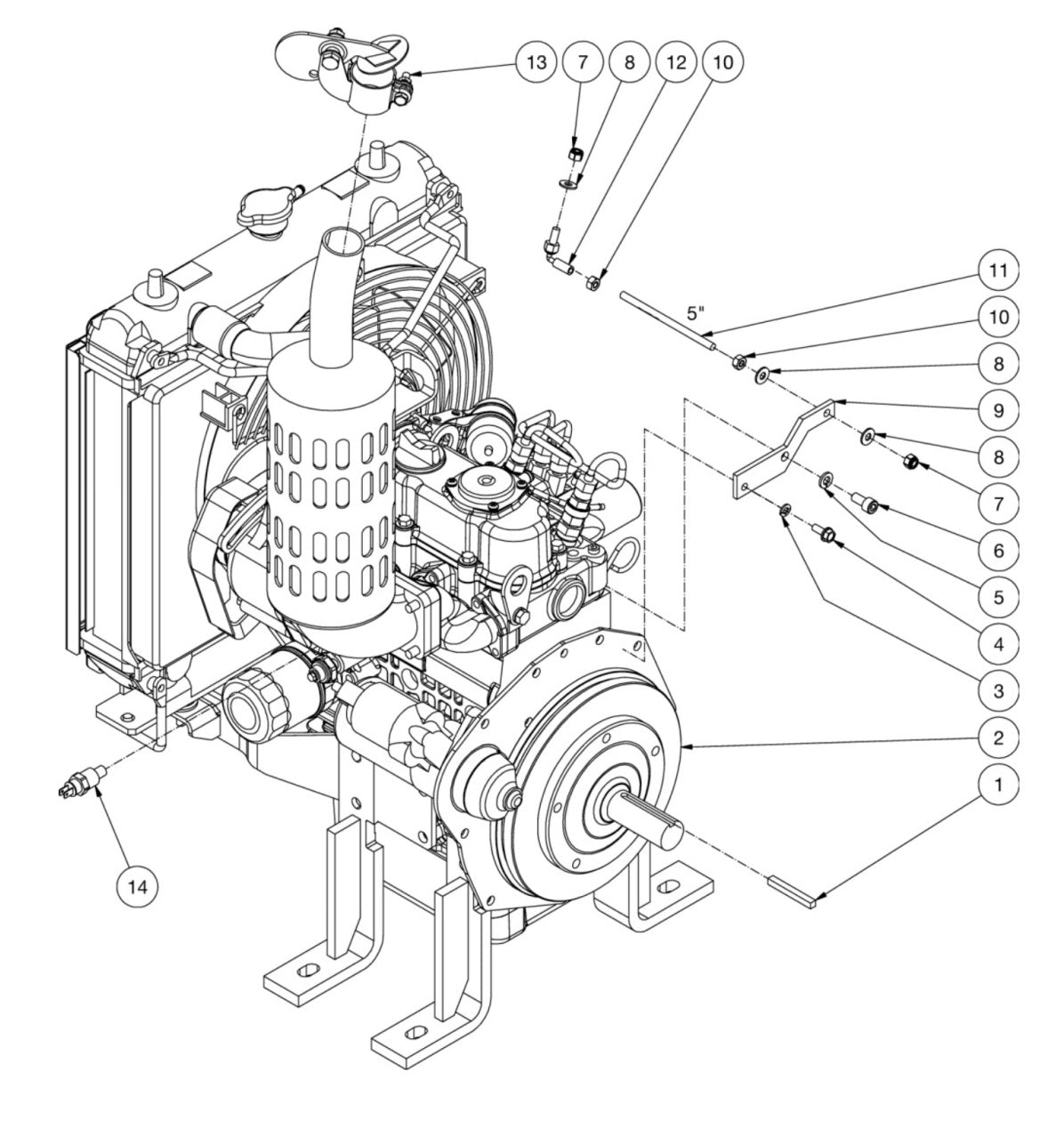 HS-3006-0MDK, HDC-3505-0B7G Engine Assembly Parts by Mi-T-M