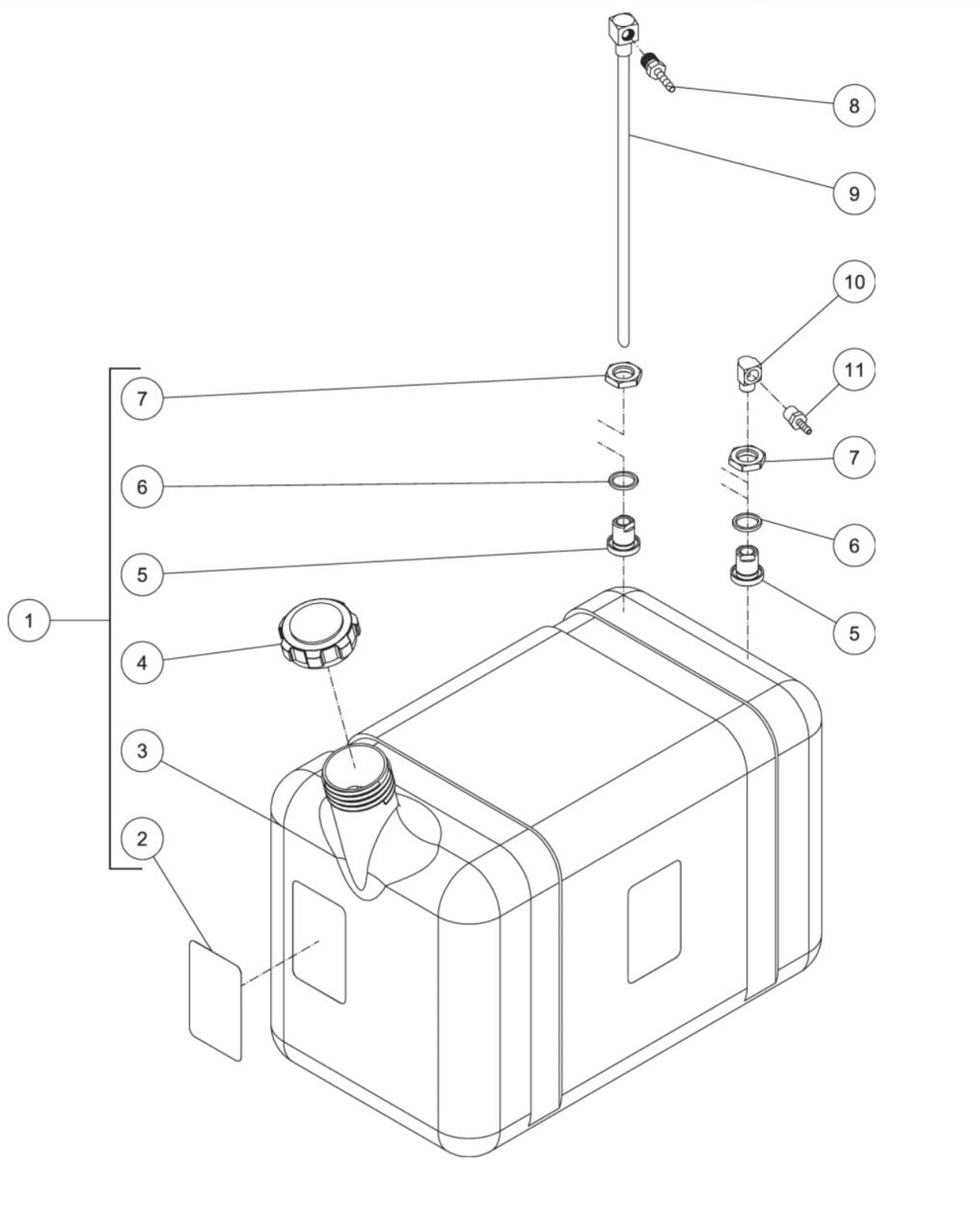 HS-3006/3505-0MDK Gasoline Models Diesel Fuel Tank Assembly Parts by Mi-T-M