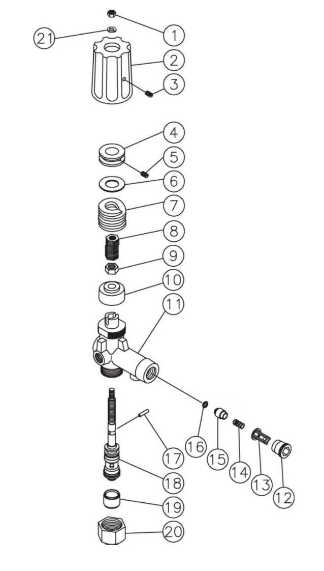 HSE-2504, HSE-3004, HSE-3504, DH-2504, DH-3004 Unloader Assembly Parts by Mi-T-M