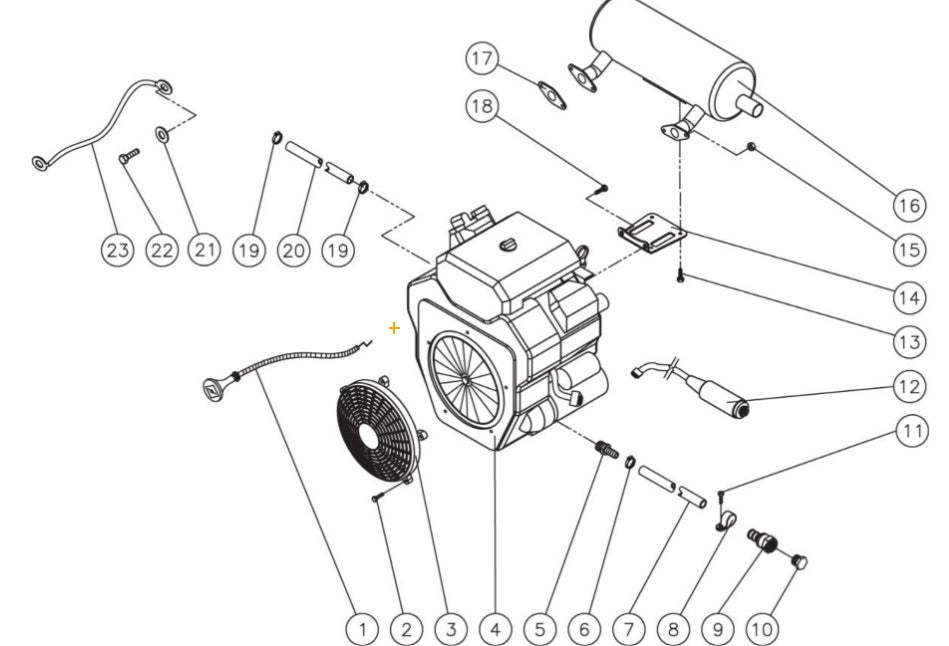 HS-3506-0MGK Engine Assembly Parts by Mi-T-M