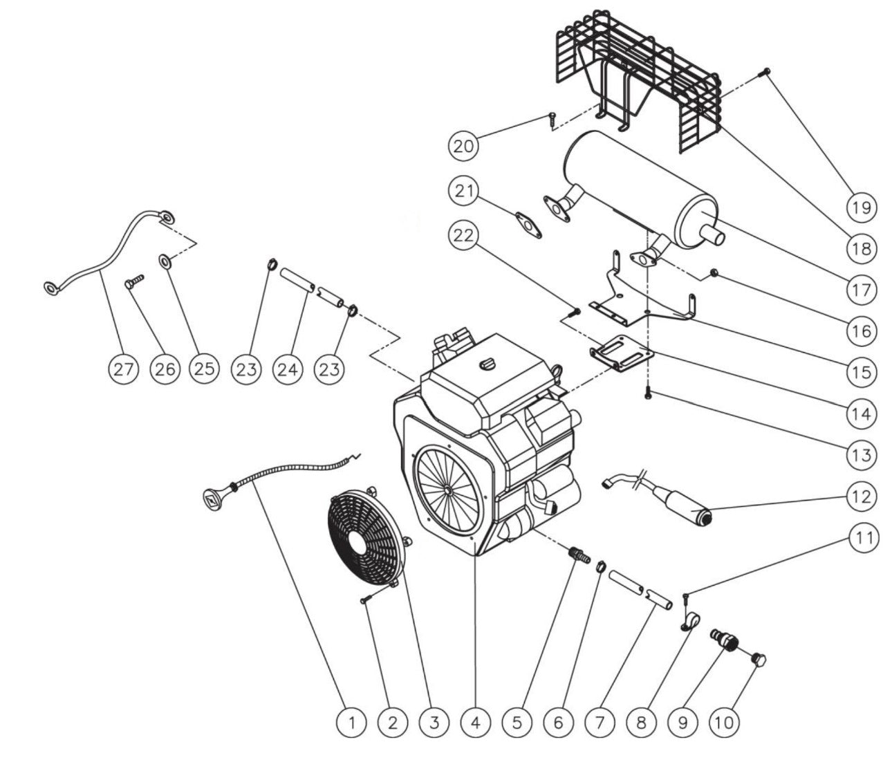 HS-3506-1MGK Engine Assembly Parts by Mi-T-M