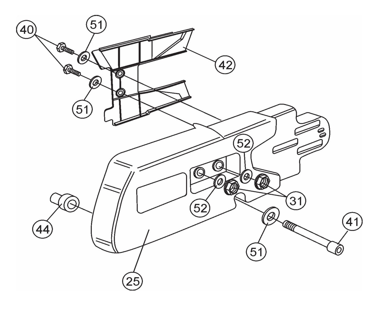 HS81 Cut-Off Saw - V-Belt Cover (Clutch Side) Assembly Parts