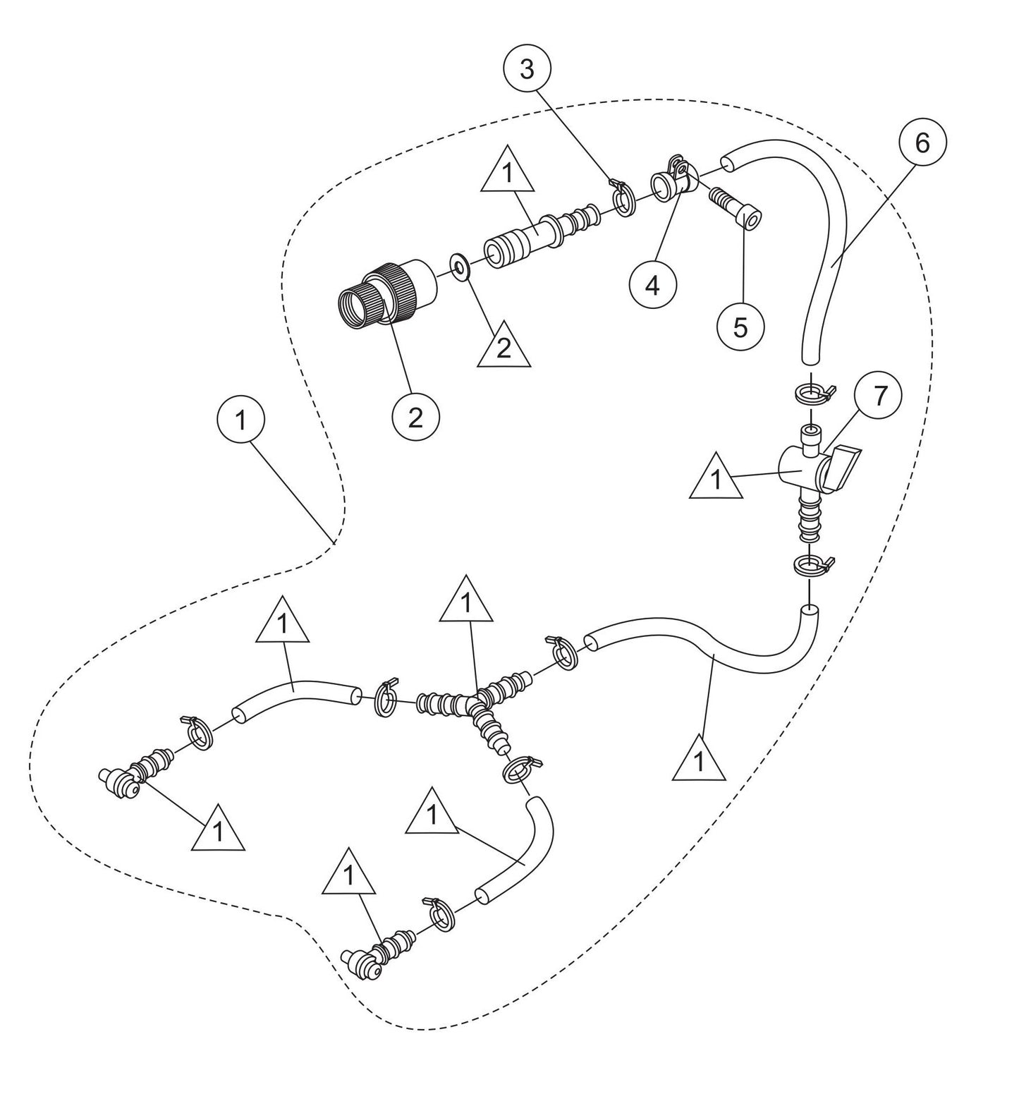 HS62A Water Kit Assembly Parts