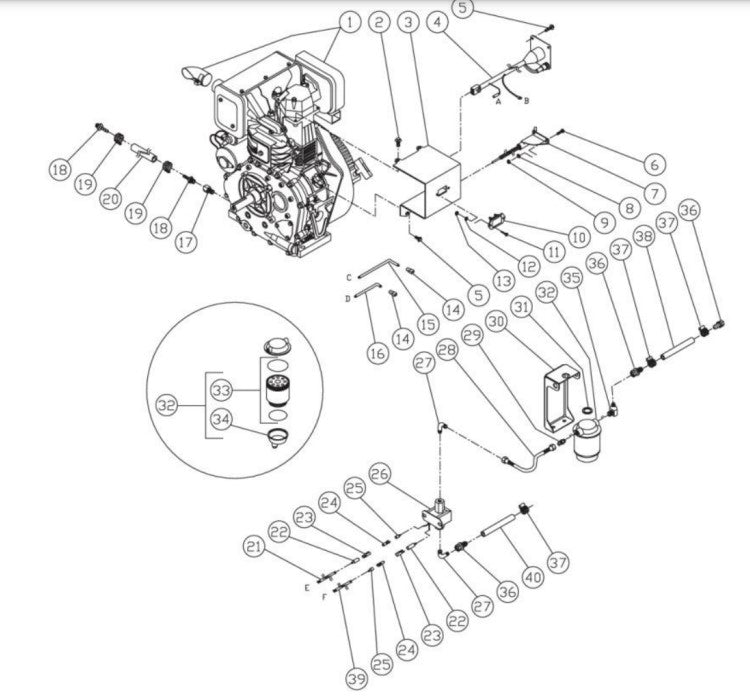 HSD-3004-0MDY Engine Assembly parts By MiTM