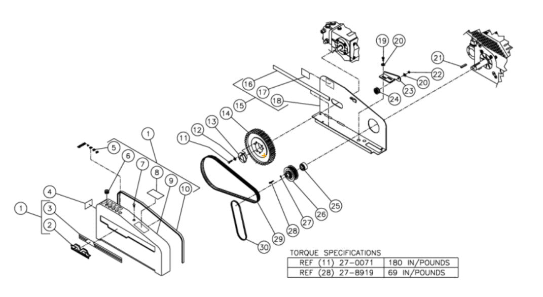 HSD-3005-0MGV beltguard/sheave  Assembly parts By MiTM