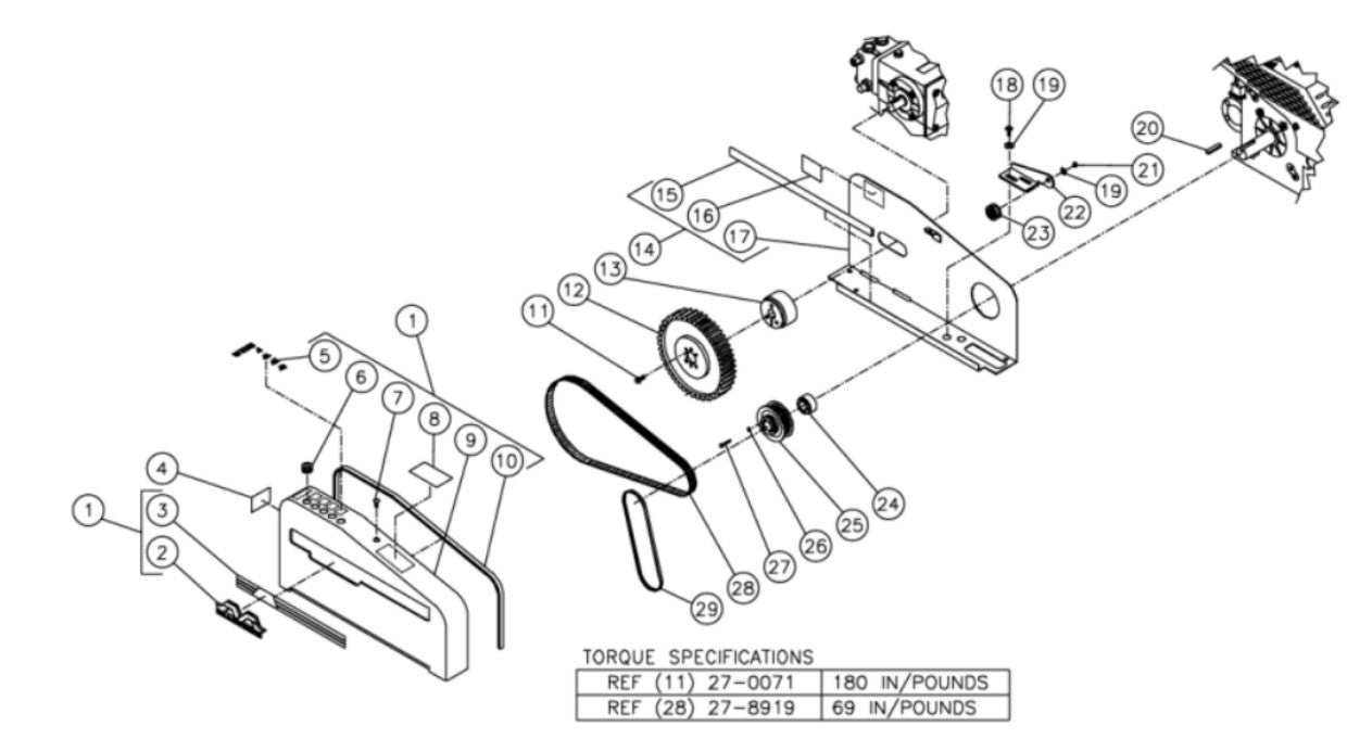 HSD-3004-0MDY, HSD-3505-0MGH Beltguard Sheave Assembly parts By MiTM