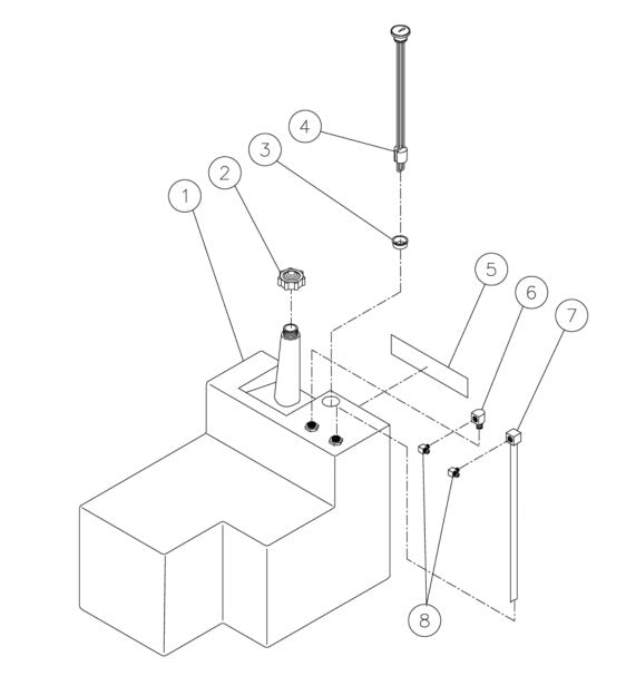 HSD-3005-0MGV, HSD-3505-0MGH Burner Fuel Tank Assembly parts By MiTM
