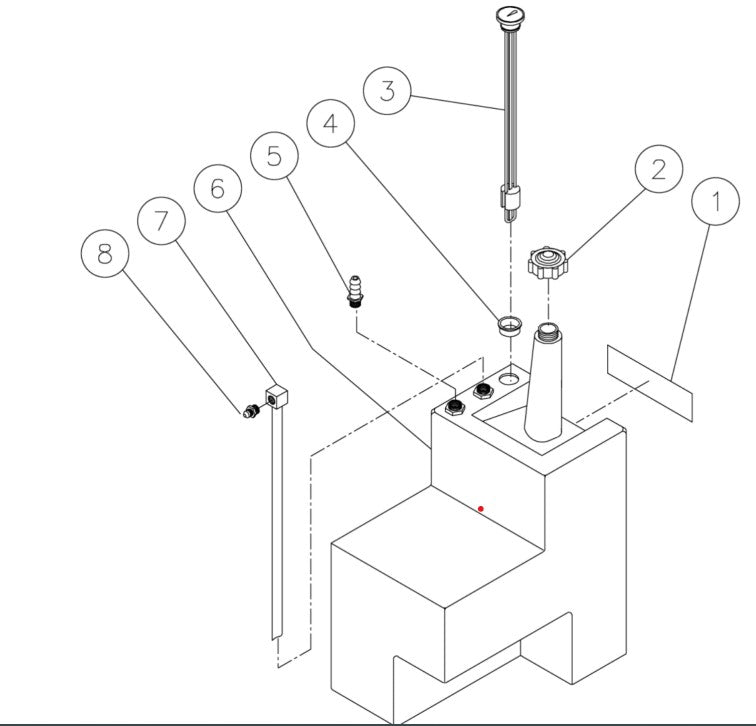 HSD-3005-0MGV, HSD-3505-0MGH Gasoline Fuel Tank Assembly parts By MiTM