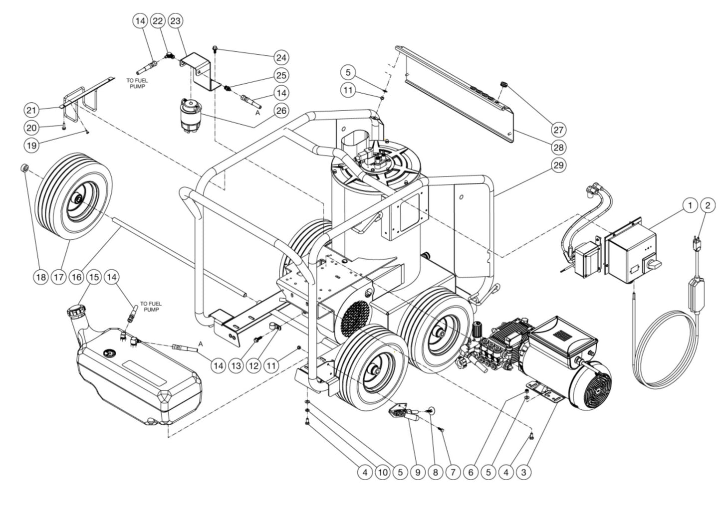 DH-1002-SE0E1M, DH-2003-SE0E2M Frame Assembly Parts by Mi-T-M