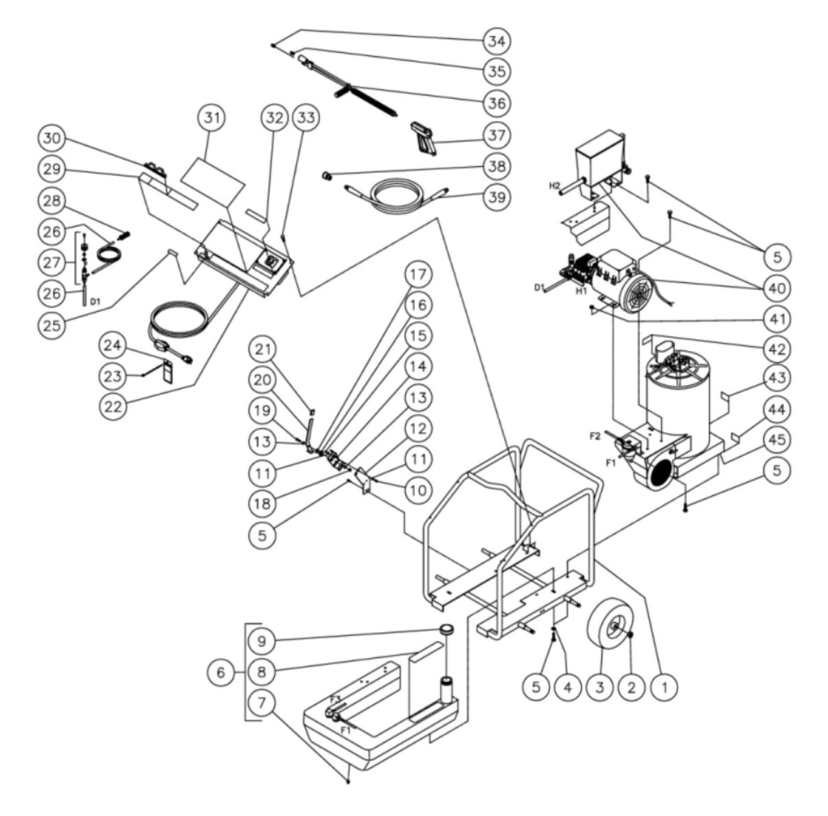 HSE-1002-2M10, HSE-1502-2M10 Frame Assembly Parts by Mi-T-M