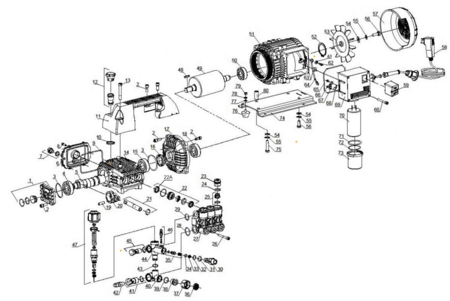 HSE-1400-0M11 (sn:0-15131398) High Pressure Pump Assembly Parts by Mi-T-M