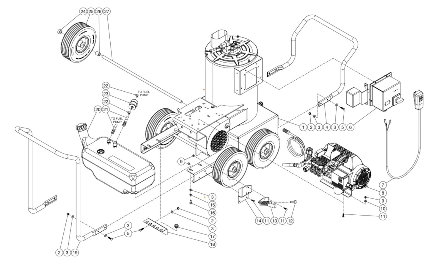 HSE-1400-0M11 Frame Assembly Parts by Mi-T-M
