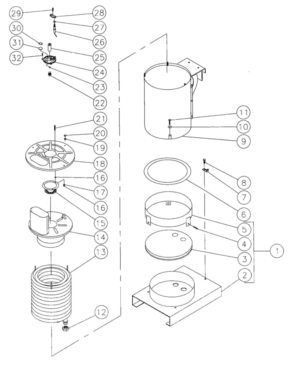 HSP-2003-0MGH/0MGV (sn:0-26203) Boiler Assembly Parts by Mi-T-M