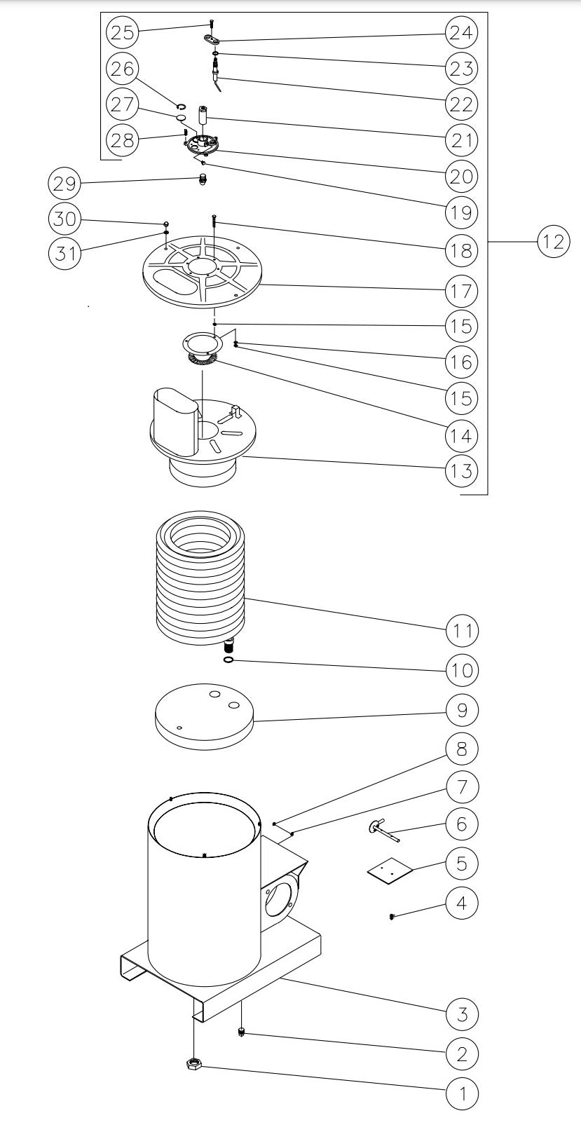HSP-2003-3MGH/3MGV (sn:0-26203) Boiler Assembly Parts by Mi-T-M