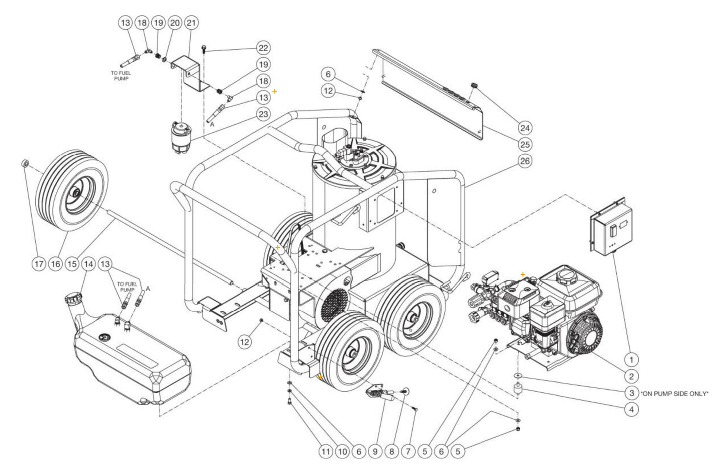 HSP-2503-0MMH, DH-2503-SP0H6M, DH-2503-SP0M6M, DH-2503-SP0K6M Frame Assembly Parts by Mi-T-M