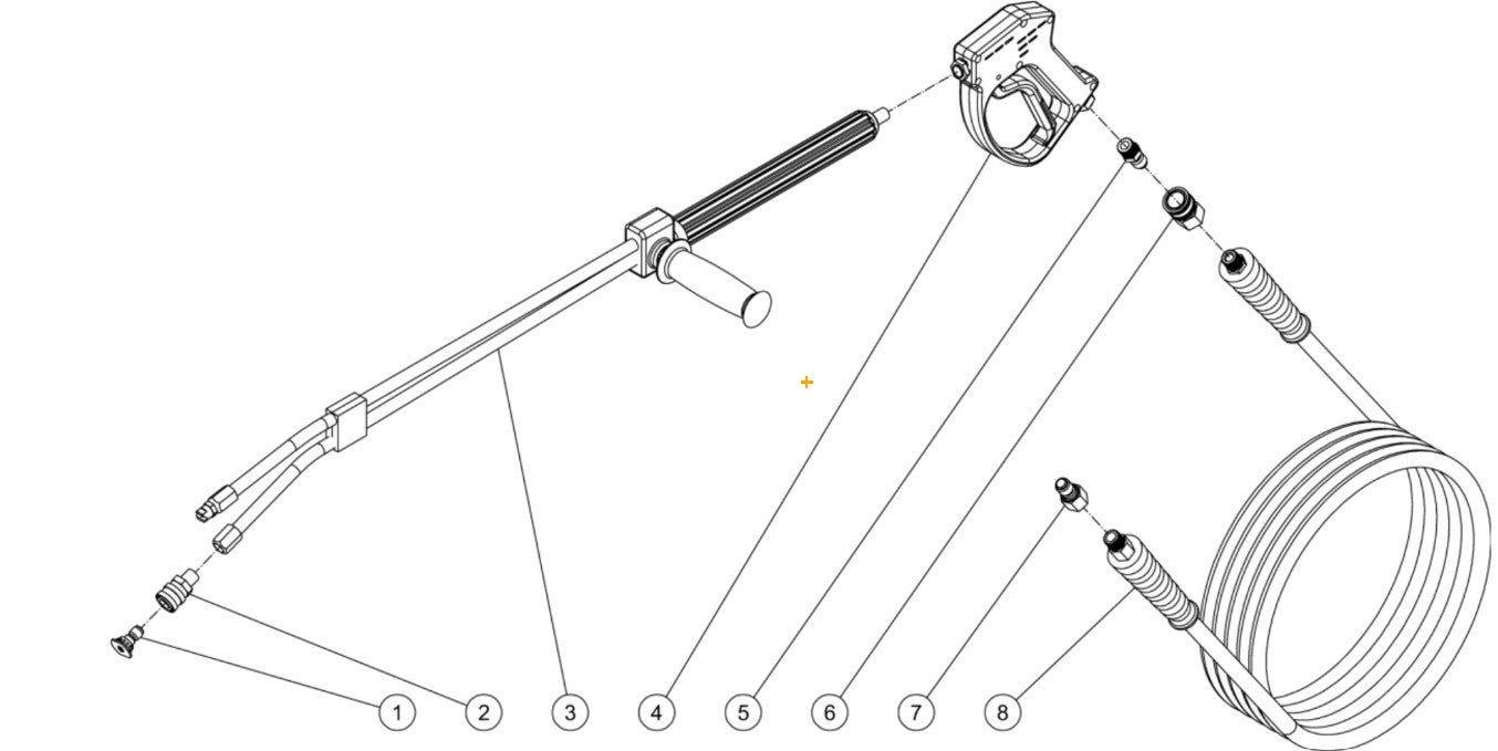 HSP-3000, DH-1002, DH-2504, DH-3004, DH-3504, DH-4004 Gun, Wand And Lance Assembly Parts by Mi-T-M