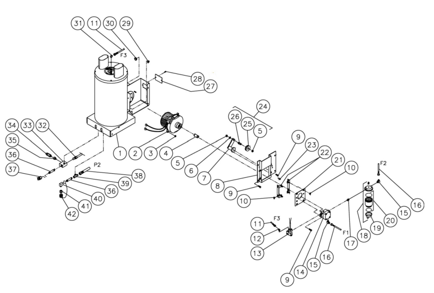 HSP-3004-1MGH, HSP-3004-1MGV, HSP-3504-1MGH, HSP-3504-1MGV Heat Exchanger//EMF System Assembly Parts by Mi-T-M
